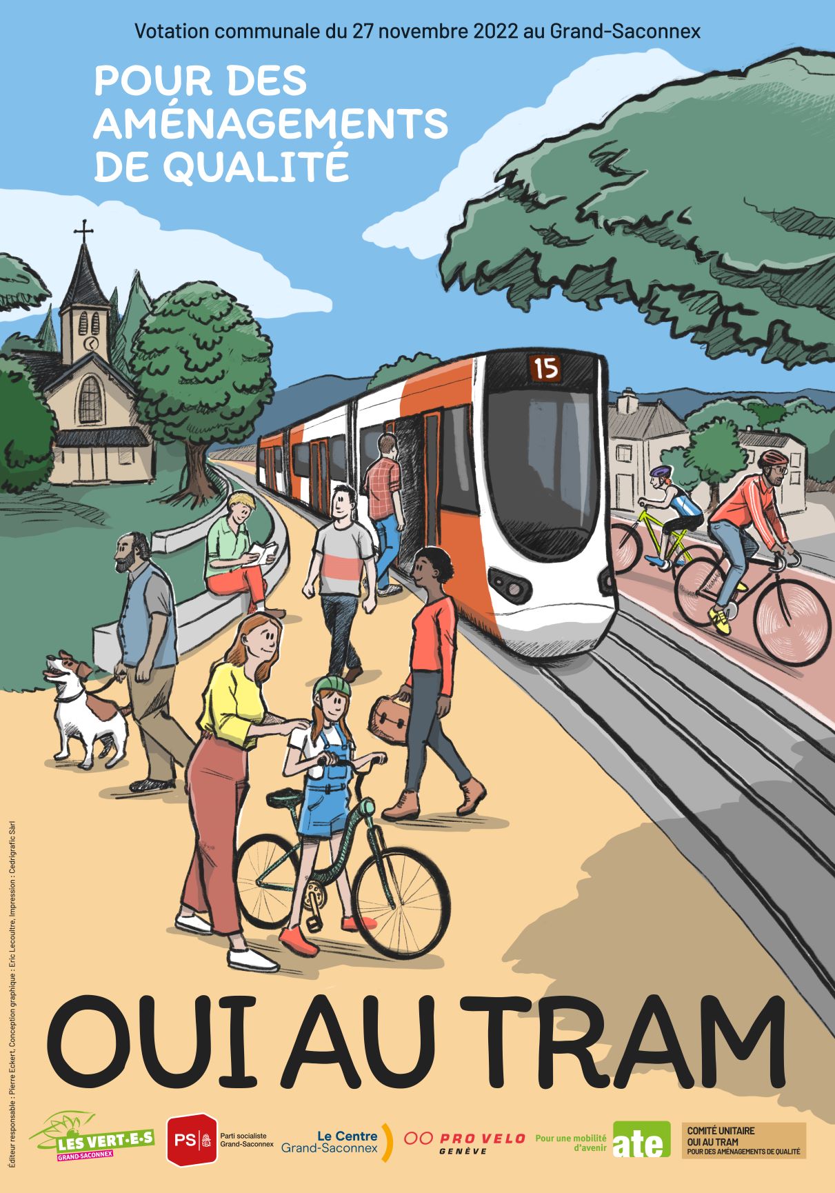 Affiche tram votation novembre 2022